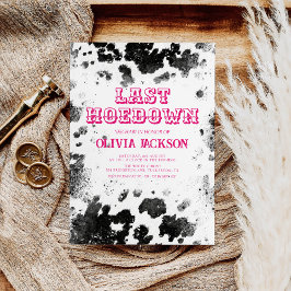 Hot-roze Westerne grafische Koe Afdrukbietenpartij Kaart