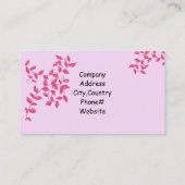 Hot-roze wijnstokken visitekaartje (Achterkant)