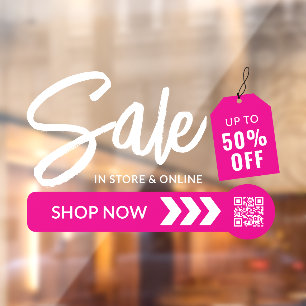 Hot Roze Winkel Nu In Winkel & Online Uitverkoop Raamsticker