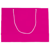 Hot Roze Wit Happy Birthday Bow Handtekening Naam Groot Cadeauzakje (Achterkant)