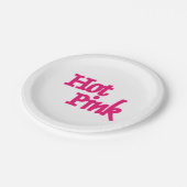Hot Roze wit papier borden Papieren Bordje (Gekanteld)
