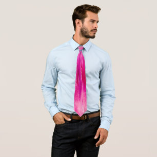 Hot Roze Witte Abstracte Kunst Moderne Trendy Neon Stropdas