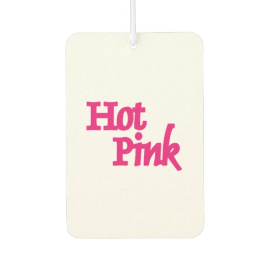 Hot Roze witte auto luchtverfrisser (Voorkant)