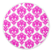 Hot-roze witte Damascus legant Chic Bedroom Dresse Keramische Knop (Voorkant)