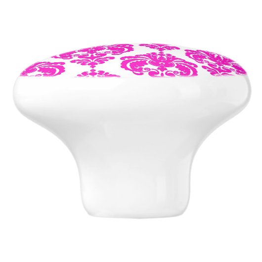 Hot-roze witte Damascus legant Chic Bedroom Dresse Keramische Knop (Zijkant)