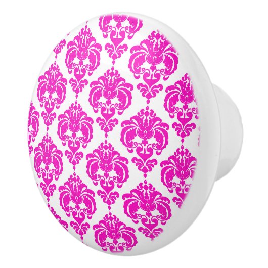 Hot-roze witte Damascus legant Chic Bedroom Dresse Keramische Knop (Rechts)