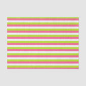 Hot-roze, witte en langgroene strepen tissuepapier (Voorkant)