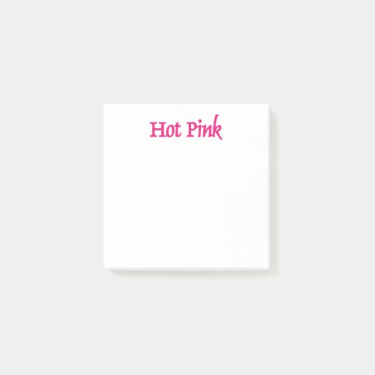 Hot Roze witte notitie pads Post-it® Notes (Voorkant)