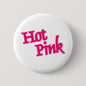 Hot Roze witte ronde knop Button 5,7 Cm (Voorkant)