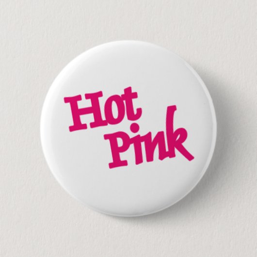Hot Roze witte ronde knop Button 5,7 Cm (Voorkant)
