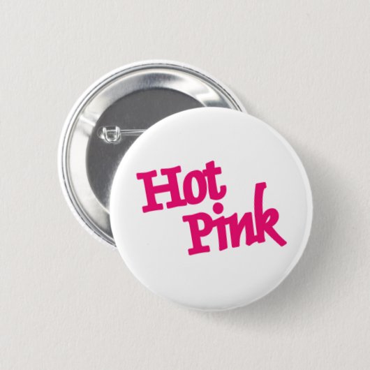 Hot Roze witte ronde knop Ronde Button 5,7 Cm (Voorkant /achterkant)
