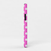 Hot Roze & Witte Stippen Stip Case-Mate iPhone Case (Achterkant/rechts)