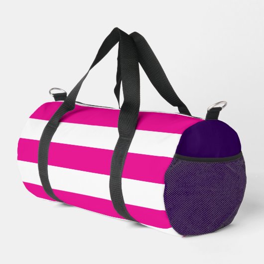 Hot roze witte strepen monogram plunjezak (Rechterhoek)