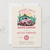 Hot-roze woestijndesco-Vrijgezellenfeest Kaart (Voorkant)