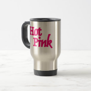 Hot Roze woord roestvrijstalen reis pendelaar mok