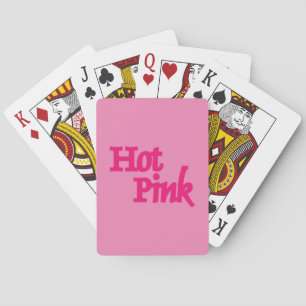 Hot Roze woord roze Poker speelkaarten