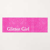 Hot Roze Yoga Glitter Meisje Aanpassen Sparkle Yogamat (Voorkant (horizontaal))