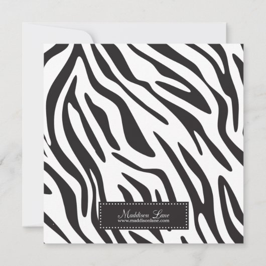 Hot-roze Zebra Afdrukken Aangepaste bachelorette Kaart (Achterkant)