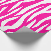 Hot-roze Zebra afdrukken Cadeaupapier (Hoek)