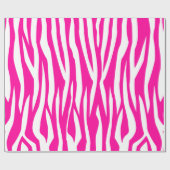 Hot-roze Zebra afdrukken Cadeaupapier (Vlak)