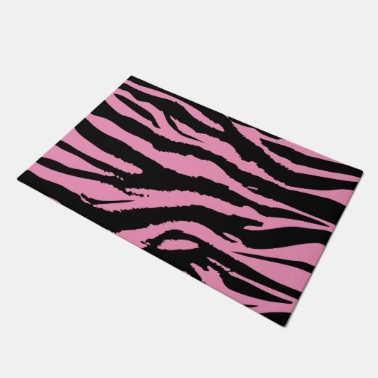 Hot-roze Zebra afdrukken Deurmat (Schuin)