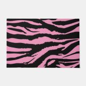 Hot-roze Zebra afdrukken Deurmat (Voorkant)