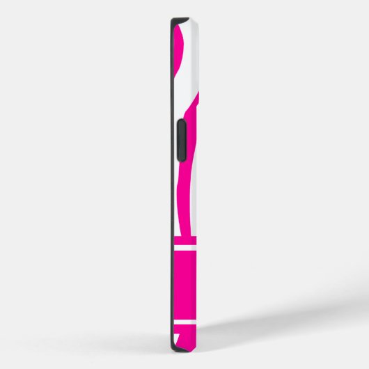 Hot-roze Zebra Afdrukken met monogram Case-Mate iPhone Case (Achterkant / Rechts)