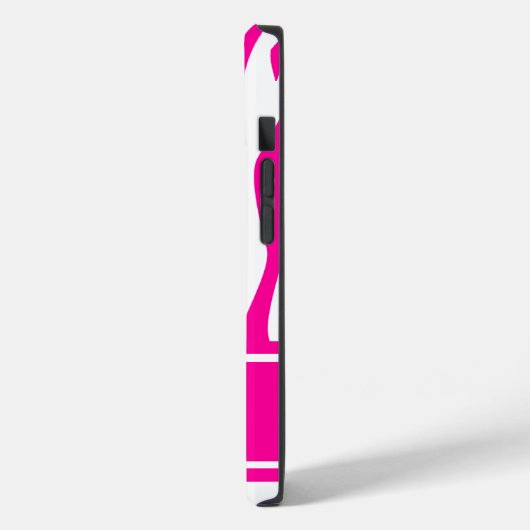 Hot-roze Zebra Afdrukken met monogram Case-Mate iPhone Case (Achterkant / Links)