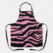 Hot-roze Zebra afdrukken Schort (Voorkant)