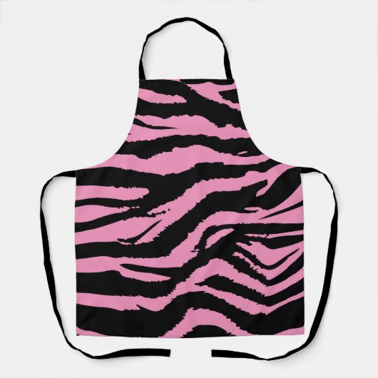 Hot-roze Zebra afdrukken Schort (Voorkant)