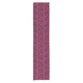 Hot-roze Zebra Animal Print Table Runner Korte Tafelloper (Voorkant)