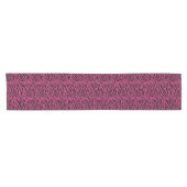 Hot-roze Zebra Animal Print Table Runner Korte Tafelloper (Horizontaal)