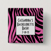 Hot-roze Zebra Bachelorette Button (Voorkant)