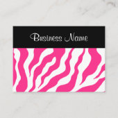 Hot-roze Zebra-benoemingskaart Afsprakenkaartje (Voorkant)