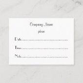 Hot-roze Zebra-benoemingskaart Afsprakenkaartje (Achterkant)