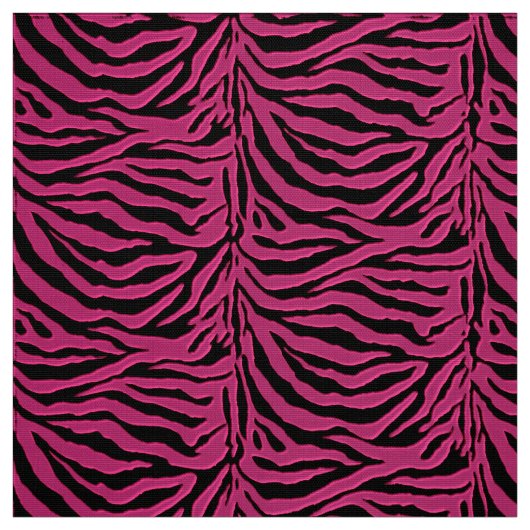 Hot-roze Zebra — Dierenafdrukken Stof (Swatch)