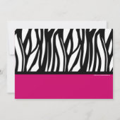 Hot-roze Zebra Graduation Party Kaart (Achterkant)