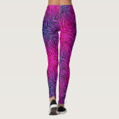 Hot-roze Zebra Leggings (Achterkant)