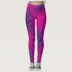 Hot-roze Zebra Leggings