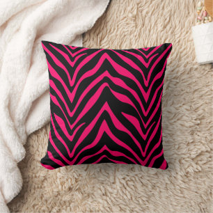 Hot-roze Zebra Print Designer Jumbo Pillow Kussen