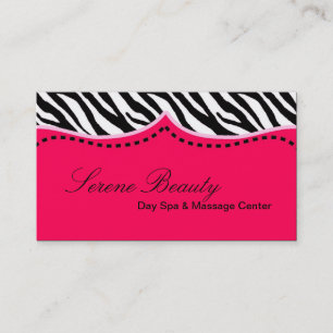 Hot Roze Zebra Print Dierenpatroon Visitekaartje