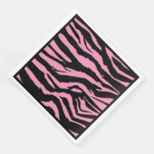 Hot-Roze Zebra Print Dinner Napkins Servet (Hoek)