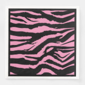 Hot-Roze Zebra Print Dinner Napkins Servet (Voorkant)