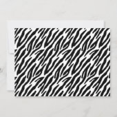 Hot-Roze Zebra print eerste verjaardag uitnodiging (Achterkant)