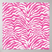 Hot-Roze Zebra print Wild Animal Stripes (Voorkant)