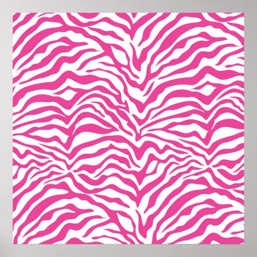 Hot-Roze Zebra print Wild Animal Stripes (Voorkant)