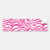Hot-Roze Zebra print Wild Animal Stripes Bumpersticker (Voorkant)
