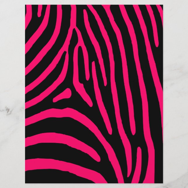 Hot-roze Zebra-stripes (Voorkant)