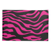 Hot-Roze Zebra Stripes Animal Print Kussensloop (Achterkant)