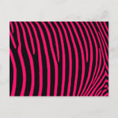 Hot-roze Zebra-stripes Briefkaart (Voorkant)